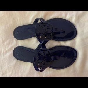 Tory Burch Patent Indigo Miller Flats 9